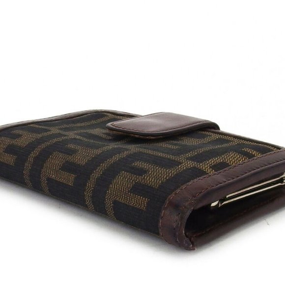 FENDI purses Zucca beige canvas ~ leather Authentic used - Picture 4 of 9